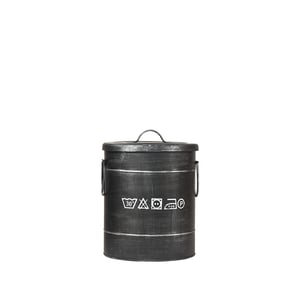 LABEL51 - Opbergdoos Wasmand - Zwart - 26x26x33cm