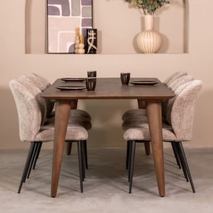 LABEL51 - Eetkamertafel Fly - Bruin - 100x190x76cm
