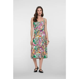 Geisha 67421-60 noelle 530 dress long spaghetti aop pr.06-26-2 green/corn