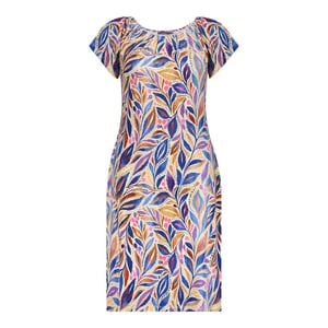 Geisha 67422-60 may 815 dress elastic shoulder jersey aop pr.02-26-2 indigo/purple