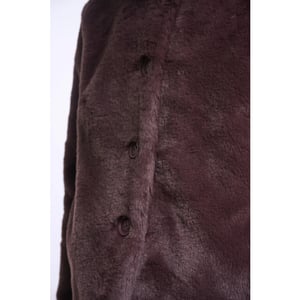 Rino & Pelle Vie.7002611 rino en pelle single breasted faux fur jacket chocolate bean