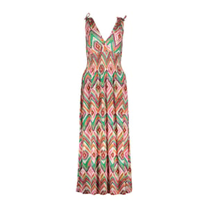 Geisha 67425-60 mila 615 dress smock jersey aop pr.01-26-2 teal/fuchsia