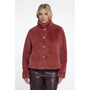 Rino & Pelle Vie.7002611 rino en pelle single breasted faux fur jacket antique rouge
