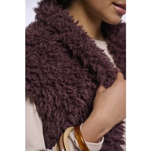 Rino & Pelle Freya.7002611 rino en pelle waistcoat chocolate bean