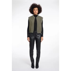 Rino & Pelle Elona.5002611 rino en pelle short waistcoat green ash