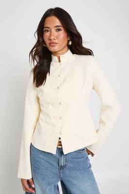 Trim Detail Fitted Blazer