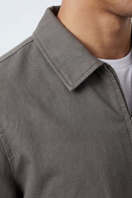 Charcoal Cotton Harrington Jacket