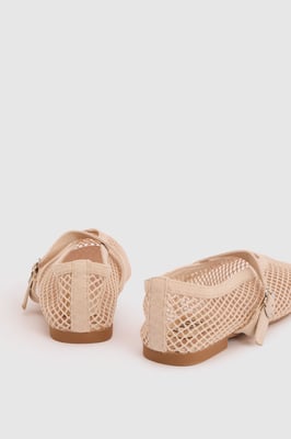 Faith: Shelly Netted Faux Leather Ballet Flats