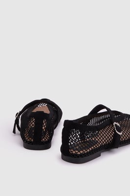 Faith: Shelly Netted Faux Leather Ballet Flats