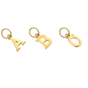 18ct Gold Plated Classic Font Alphabet Letter Charm