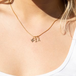 18ct Gold Plated Classic Font Alphabet Letter Charm