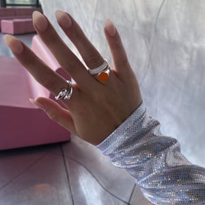 Sterling Silver Beaded Dot Ring