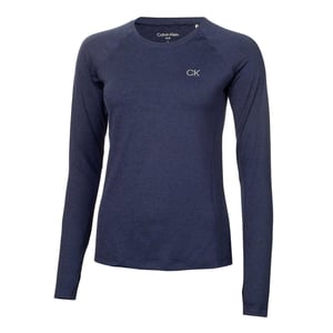 Calvin Klein Långärmad T-shirt för kvinnor och damer (Marinblå marl)