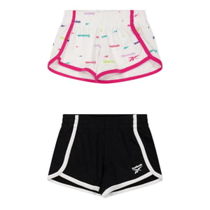 Reebok Jersey shorts voor meisjes (Set van 2) (Wit/zwart)