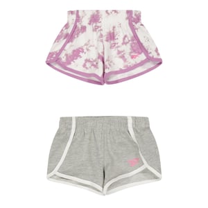 Reebok Baby Girls Jersey Tie Dye Shorts (Förpackning med 2) (Orkidé)