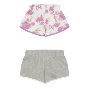 Reebok Baby Girls Jersey Tie Dye Shorts (Förpackning med 2) (Orkidé)