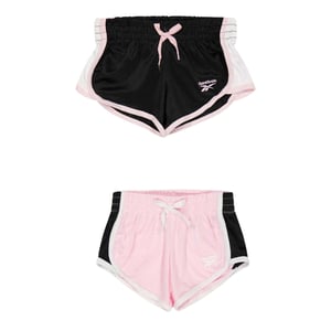 Reebok Jersey Shorts för flickor (Förpackning med 2 st) (Rosa dam)
