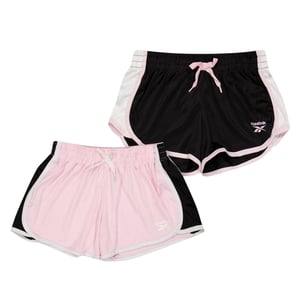 Reebok Löparshorts med logotyp för flickor (2-pack) (Rosa dam)