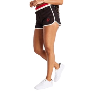 SikSilk Dames/Dames Pinstripe Athletic Basketbal Shorts (Zwart, Rood)