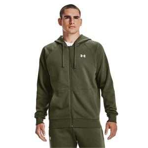 Under Armour Mens Rival Fleece Full Zip Hoodie (Marin OD-grön)