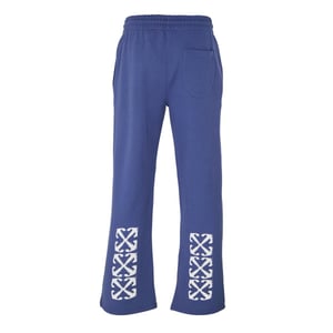 Off White Unisex Pijl Rechte Pijp Regular Sweatbroek voor Volwassenen (Donkerblauw/Wit)