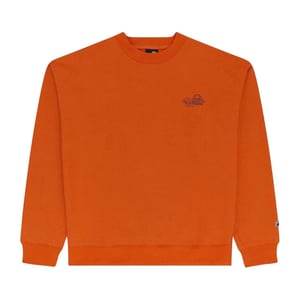 Ellesse Långärmad tröja för män med logotyp och ribbad krage (Orange)