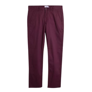 Farah Slanke chino voor heren van iepenhout (Rood)