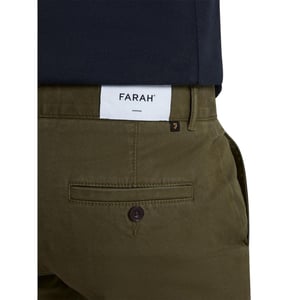 Farah Slanke chino voor heren van iepenhout (Olijfgroen)