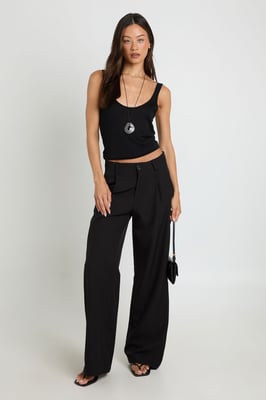 Tall Tailored Wide Leg Trouser