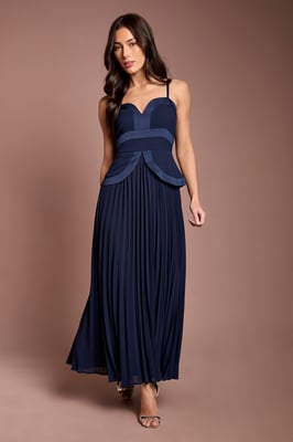 Strappy Crepe Maxi Dress