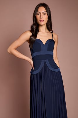 Strappy Crepe Maxi Dress