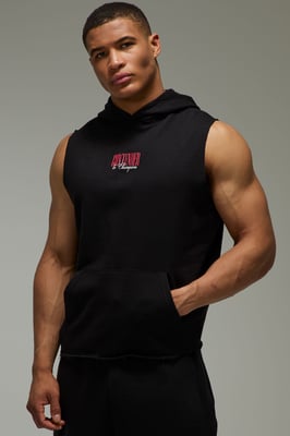 Man Active Boxing Sleeveless Hoodie