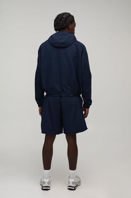 Funnel Neck Piping Wind Breaker & Baggy Short Set