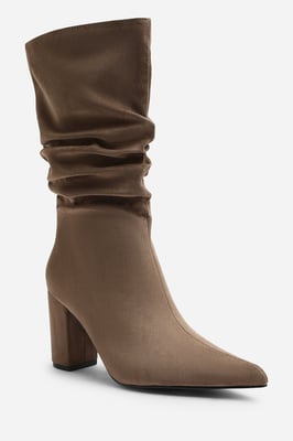 Wheres That From Womens Lilyana Ruched Heeled Calf Boot