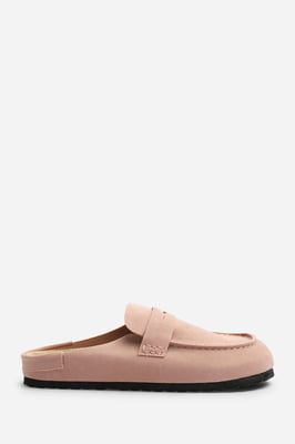 Where's That From Womens Honeybee Pink Low Back Slip on Mule