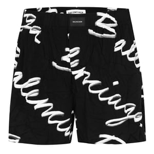 Balenciaga Shorts med avslappnad passform för damer/kvinnor (Svart)