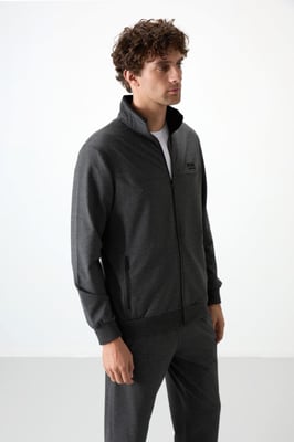 Heren Gebreide Fleece Sweatshirt en Broeken Set