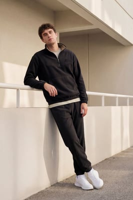 Heren Polyester Sweatshirt en Broek Set