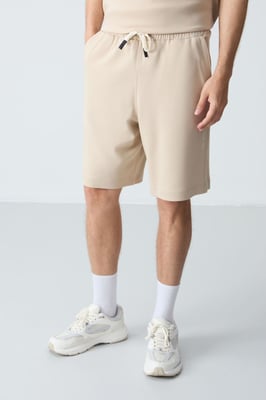 Herrars oversized t-shirt och shorts-set i bomullsblandning