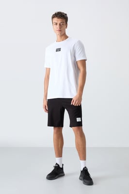 Bedrukte Katoenen Jersey T-Shirt en Shorts Set