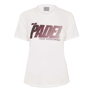 Head Dames/Dames Padel Bedrukt Sport T-shirt (Wit)