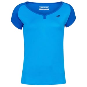 Babolat Dames/Dames T-shirt met kapmouw en logo (Blauwe Aster)