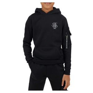 Brave Soul Jongens Trekkoord Hoodie (Zwart/Wit)