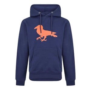 Modern Amusement Unisex-hoodie voor volwassenen met sentimentele Robin-print (Marine)