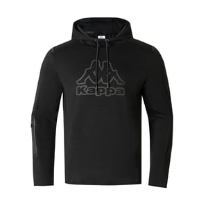 Kappa Heren Pullover Hoodie Katoenmix (Zwart)