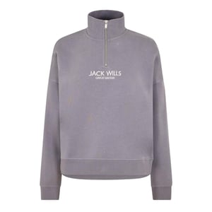 Jack Wills Dames/Dames Honeylane Sweatshirt met halve rits (Schemerig blauw)