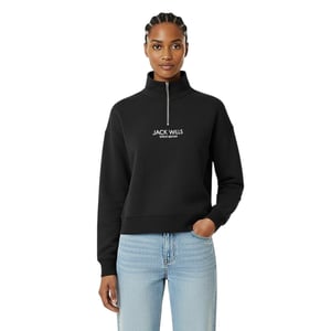 Jack Wills Dames/Dames Honeylane Sweatshirt met halve rits (Zwart)