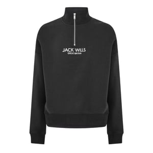 Jack Wills Dames/Dames Honeylane Sweatshirt met halve rits (Zwart)