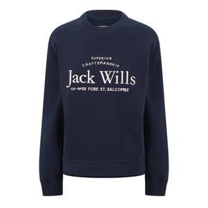 Jack Wills Dames/Dames Hunston Grafisch Sweatshirt met Ronde Hals (Marine)