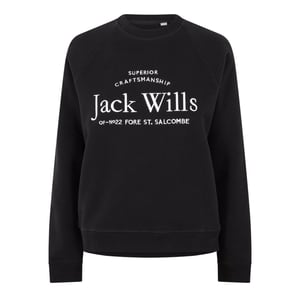 Jack Wills Dames/Dames Hunston Grafisch Sweatshirt met Ronde Hals (Zwart)